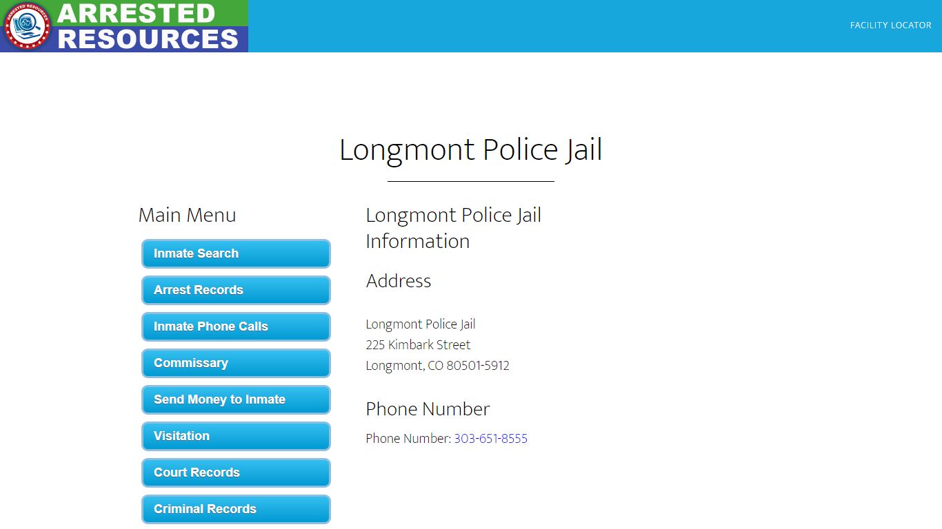 Longmont Police Jail - Inmate Search - Longmont, CO - Arrested Resources
