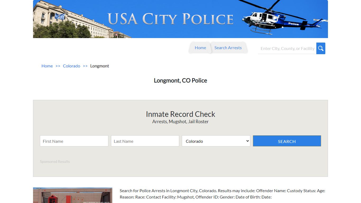 Longmont, CO Police | Jail Records